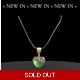 Green Gradient Heart Stone Necklace