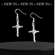 Rose Cross Earrings