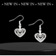 Hollow Filigree Heart Hook Earrings