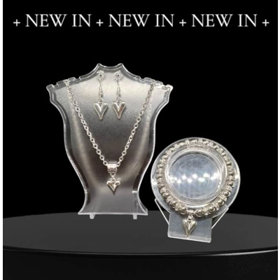 Silver Heart Treasures Parure with Bracelet