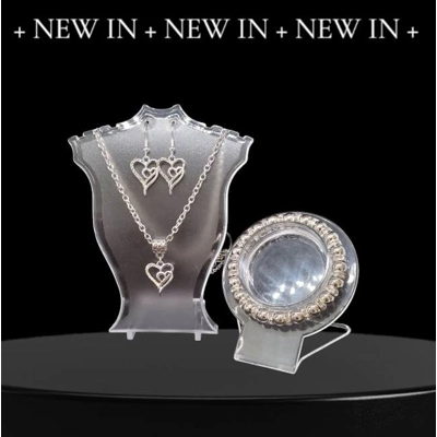 Two Hearts, One Heart Parure with Bracelet - Silver