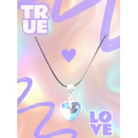 Clear Heart Stone Necklace