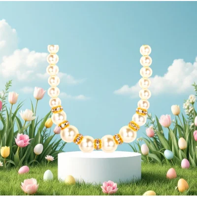 Dazzling Pearl Sparkle Necklace