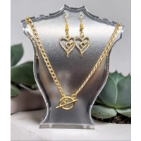 Double Heart Lariat Parure