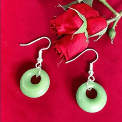 Jade Pendant Earrings