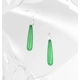Emerald Glow Glass Jade Earrings