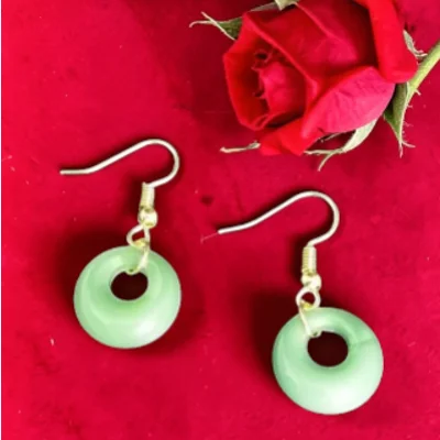 Jade Pendant Earrings