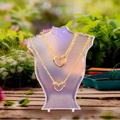 Golden Geo Heart Parure