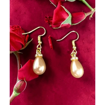 Golden Serenity Teardrop Earrings