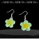 Green Frangipani Earrings