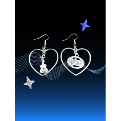 Paracho Guitar and Musical Bar Earrings