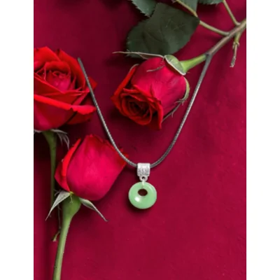 Jade Pendant Necklace - Silver