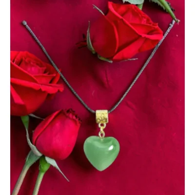 Jade Heart Stone Necklace