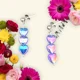 Lavender Glow Heart Earrings