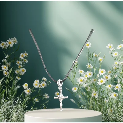 Rose Cross Necklace