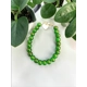Emerald Glow Glass Bead Bracelet