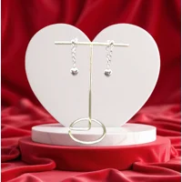 Heart Drop Studded Earrings