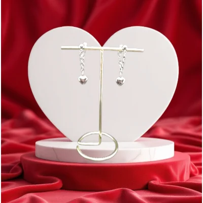 Heart Drop Studded Earrings