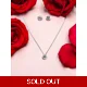 Sterling Silver White Zircon Rose Parure