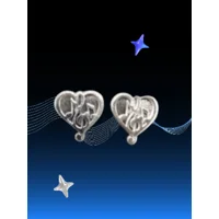 Heart Shape Music Symbol Earrings