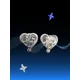 Heart Shape Music Symbol Earrings