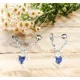 Eternity Heart Sapphire Studded Earrings