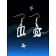 'Triplet' Music Earrings