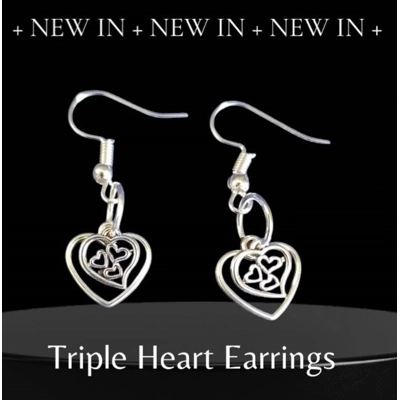 Triple Heart Earrings Triple Heart Earrings