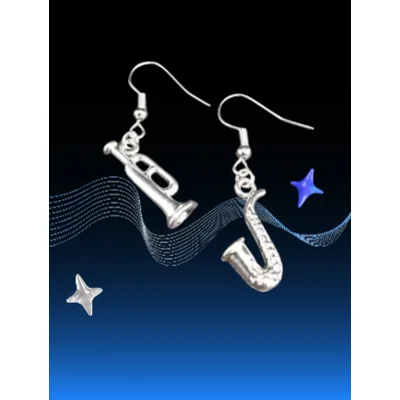 Trumpet and Saxophone Earrings
