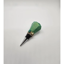 Green Glitz Wine Stopper