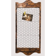 Fractal burnt picture frame with chicken wire