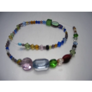 Multi Color and Size Bicone and Crystal Strand 15