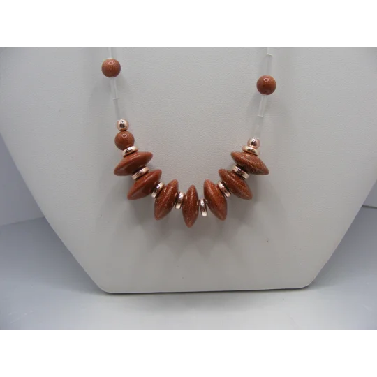 Goldstone necklace set