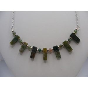 Ocean Jasper Bar Necklace