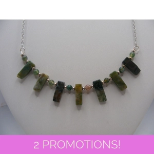 Ocean Jasper Bar Necklace