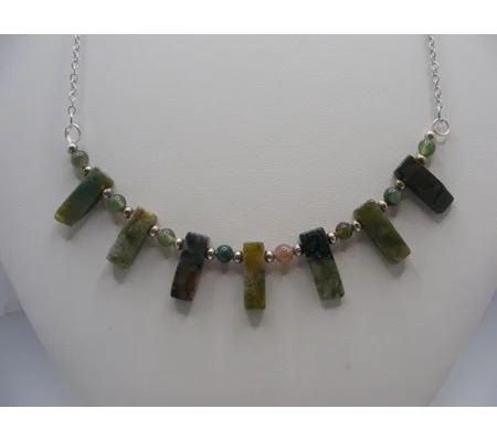 Ocean Jasper Bar Necklace