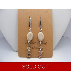 River Stone and Jasper Star earrings