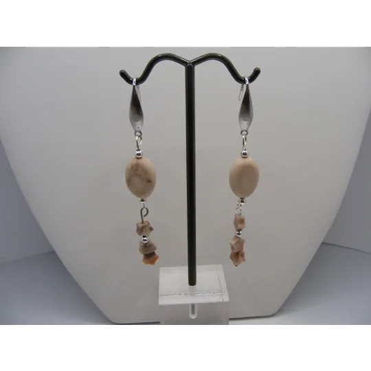 River Stone and Jasper Star earrings