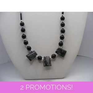 Larkivite and Golden Obsidian Necklace