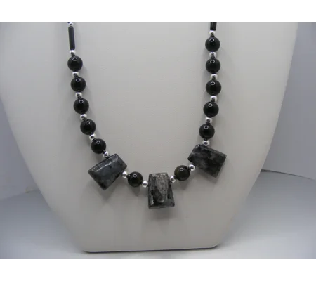Larkivite and Golden Obsidian Necklace