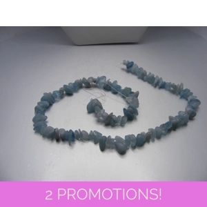 Aquamarine chip strand 15