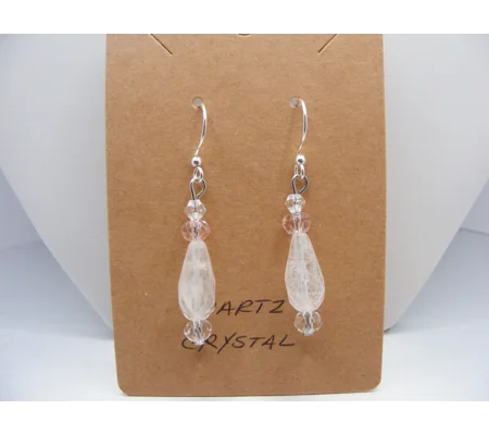 Clear Quartz and Crystal earrings