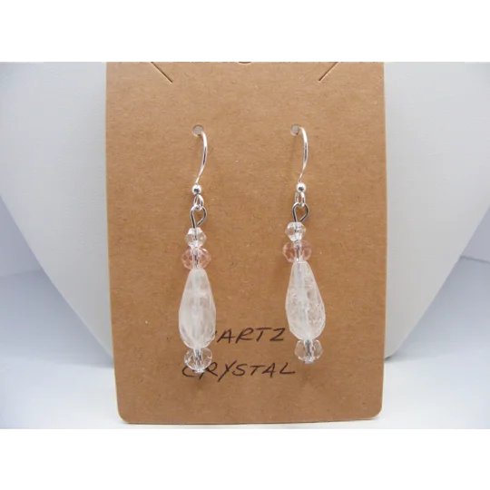 Clear Quartz and Crystal earrings