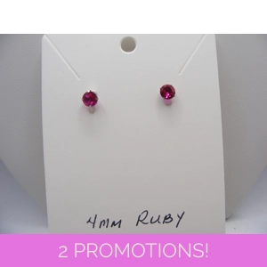 Ruby stud earrings