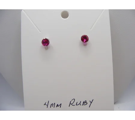 Ruby stud earrings