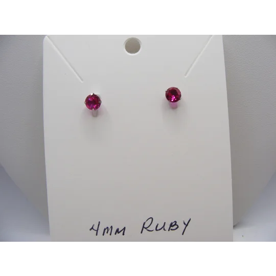 Ruby stud earrings