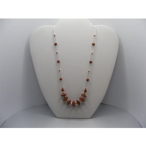 Goldstone Saucer necklace set