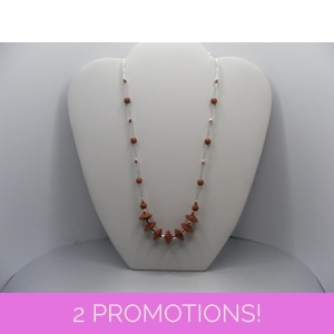 Goldstone Saucer necklace set