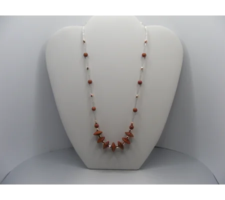 Goldstone Saucer necklace set