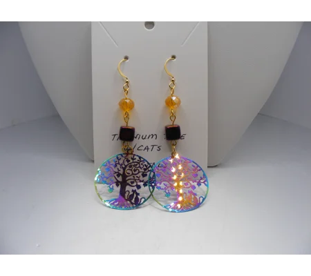 Titanium Coated Butterfly and Crystal earrings